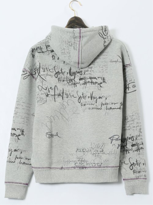 【大きいサイズ】デシグアル/Desigual レタリング入り 長袖プルパーカー