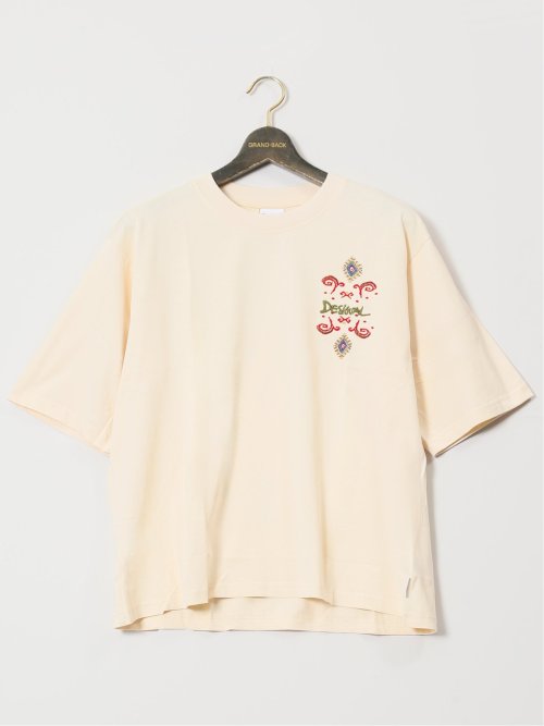 【大きいサイズ】デシグアル/Desigual エスニック クルーネック半袖Tシャツ