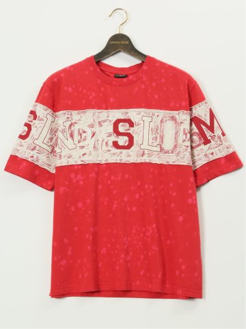 【大きいサイズ】デシグアル/Desigual 綿混ニット プリント クルーネック 半袖 Tシャツ