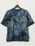 【大きいサイズ】デシグアル/Desigual 綿ジャージー プリント クルーネック 半袖 Tシャツ