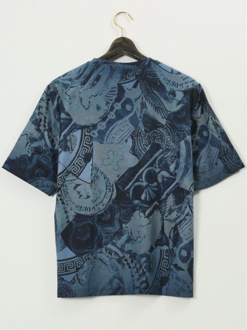 【大きいサイズ】デシグアル/Desigual 綿ジャージー プリント クルーネック 半袖 Tシャツ