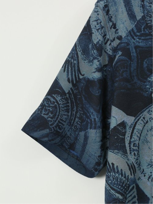 【大きいサイズ】デシグアル/Desigual 綿ジャージー プリント クルーネック 半袖 Tシャツ