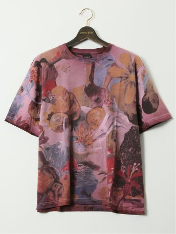 【大きいサイズ】デシグアル/Desigual 綿ジャージー プリント クルーネック 半袖 Tシャツ