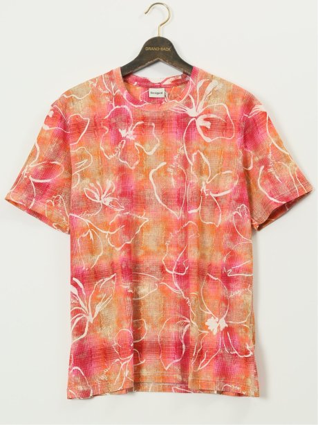 【大きいサイズ】デシグアル/Desigual ストレッチ 綿ジャージー プリント クルーネック 半袖 Tシャツ