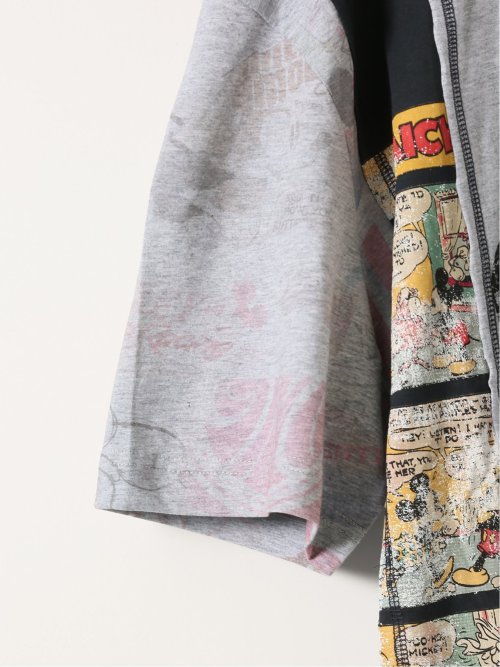 Tシャツ メンズ 半袖 大きいサイズ 綿 コットン クルーネック ミッキー デシグアル/Desigual