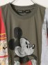 Tシャツ メンズ 半袖 大きいサイズ 綿 コットン クルーネック ミッキー デシグアル/Desigual