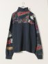 トレーナー メンズ 長袖 大きいサイズ スエット 綿 コットン ハーフジップ ハイネック ミッキー デシグアル/Desigual