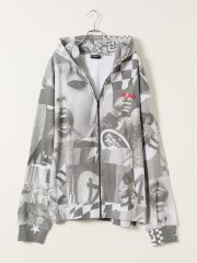 フルジップ パーカー メンズ 長袖 大きいサイズ スエット 綿 コットン フーディー デシグアル/Desigual