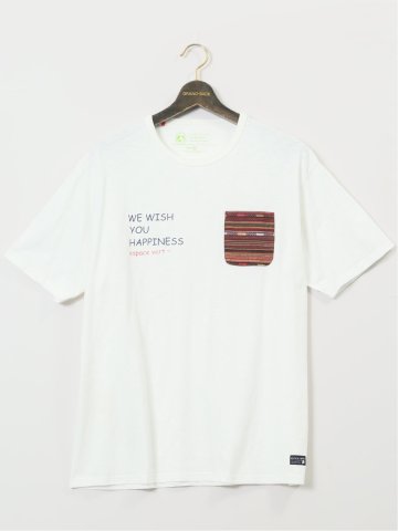 【大きいサイズ】エスパスヴェール/ESPACE VERT 綿天竺 ポケット付き クルーネック半袖Ｔシャツ