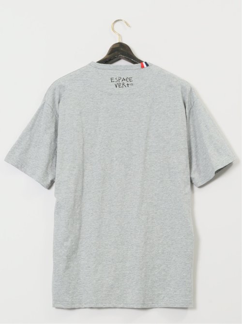 【大きいサイズ】エスパスヴェール/ESPACE VERT 綿天竺 ペンギン クルーネック半袖Ｔシャツ