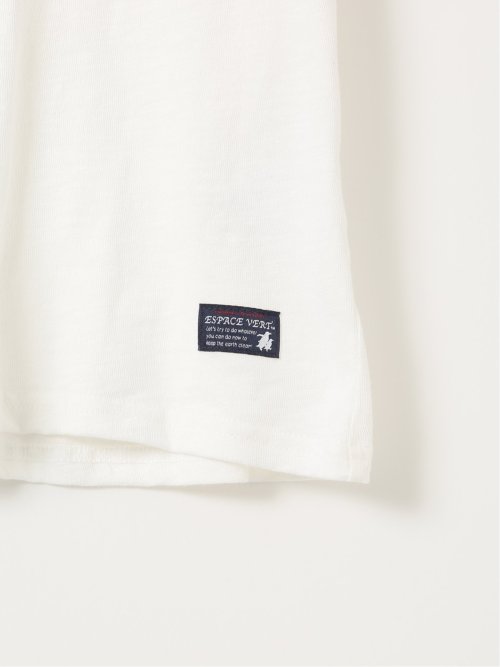 【大きいサイズ】エスパスヴェール/ESPACE VERT 綿 スラブ 天竺 ペンギン クルーネック 半袖 Ｔシャツ