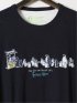 【大きいサイズ】エスパスヴェール/ESPACE VERT 綿 スラブ 天竺 ペンギン クルーネック 半袖 Ｔシャツ