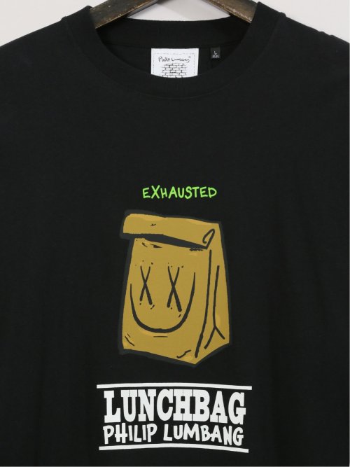 【大きいサイズ】フィリップ・ランバン/PHILIP LUMBANG 綿100% プリント クルー長袖Tシャツ