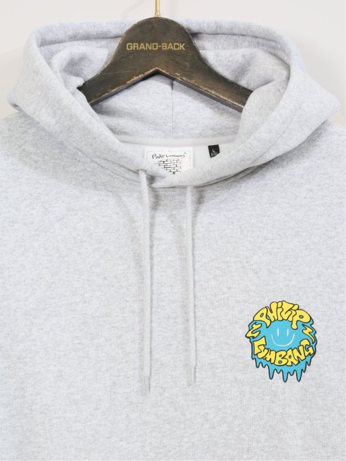 【大きいサイズ】フィリップ・ランバン/PHILIP LUMBANG 綿混スエット プリントプルパーカー