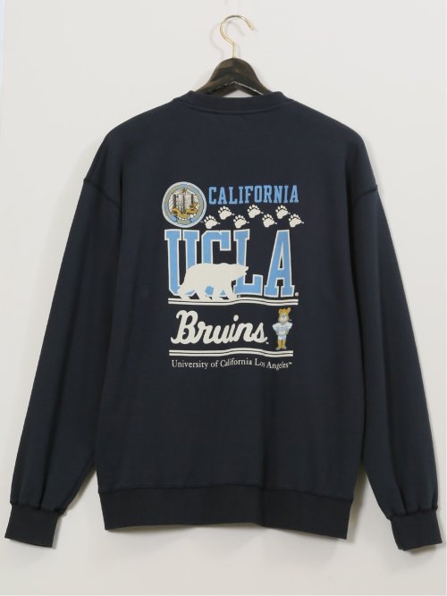 【大きいサイズ】ナツメグ/NUTMEG×UCLA 綿100% スエット プリントトレーナー
