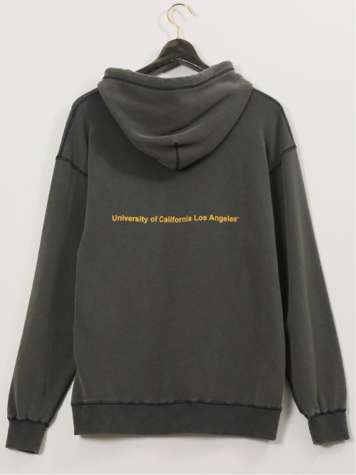 【大きいサイズ】ナツメグ/NUTMEG×UCLA 綿100% スエット プリントプルパーカー