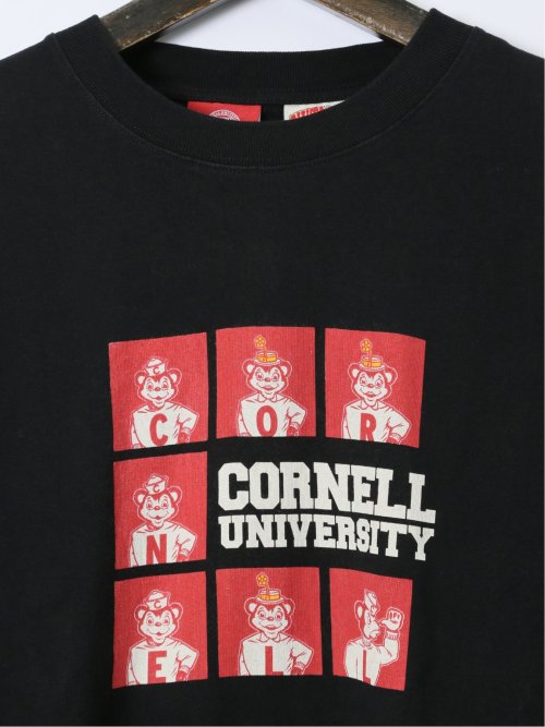 【大きいサイズ】ナツメグ/NUTMEG×CORNELL 綿100% プリントクルー長袖Ｔシャツ