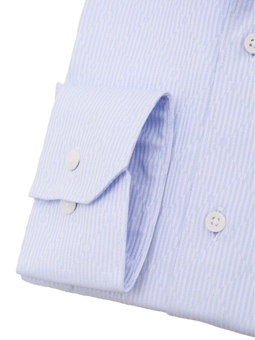 【大きいサイズ】ファットゥーラ/FATTURA 日本製 綿100% セミワイドカラー長袖シャツ