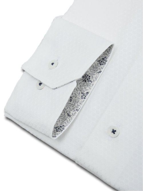 【大きいサイズ】ファットゥーラ/FATTURA 日本製 綿100% ワイドカラー長袖シャツ