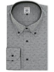 【大きいサイズ】ファットゥーラ/FATTURA 日本製 綿100% ボタンダウン長袖シャツ