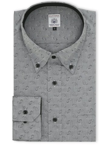 【大きいサイズ】ファットゥーラ/FATTURA 日本製 綿100% ボタンダウン長袖シャツ