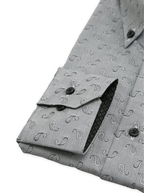 【大きいサイズ】ファットゥーラ/FATTURA 日本製 綿100% ボタンダウン長袖シャツ