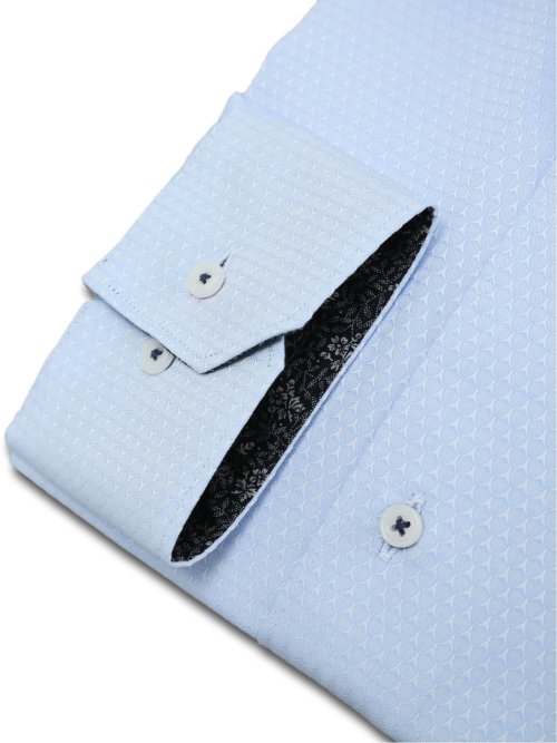 【大きいサイズ】ファットゥーラ/FATTURA 日本製 綿100% ワイドカラー長袖シャツ