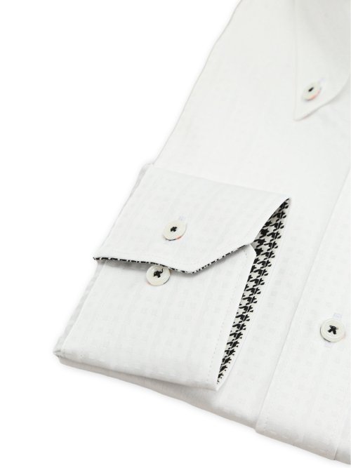 【大きいサイズ】ファットゥーラ/FATTURA 日本製 綿100% ボタンダウン長袖シャツ