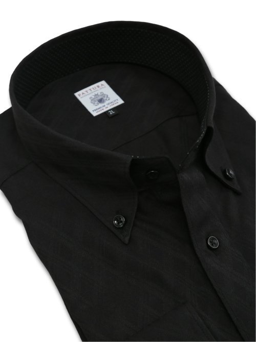 【大きいサイズ】ファットゥーラ/FATTURA 日本製 綿100% ボタンダウン長袖シャツ