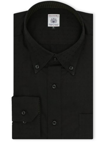 【大きいサイズ】ファットゥーラ/FATTURA 日本製 綿100% ボタンダウン長袖シャツ
