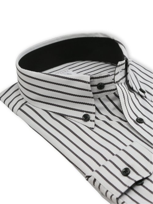 【大きいサイズ】ファットゥーラ/FATTURA 日本製 綿100% ボタンダウン長袖シャツ