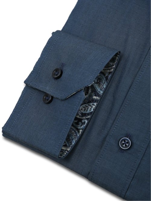 【大きいサイズ】ファットゥーラ/FATTURA 日本製 綿100% ボタンダウン長袖シャツ