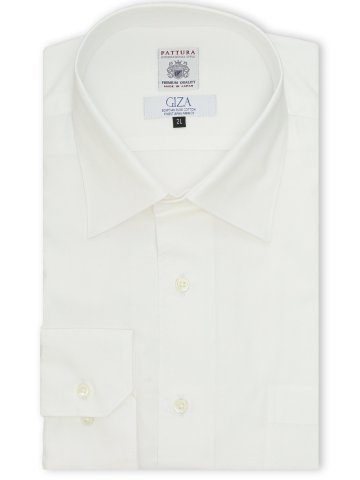【大きいサイズ】ファットゥーラ/FATTURA 日本製 綿100% セミワイドカラー長袖シャツ