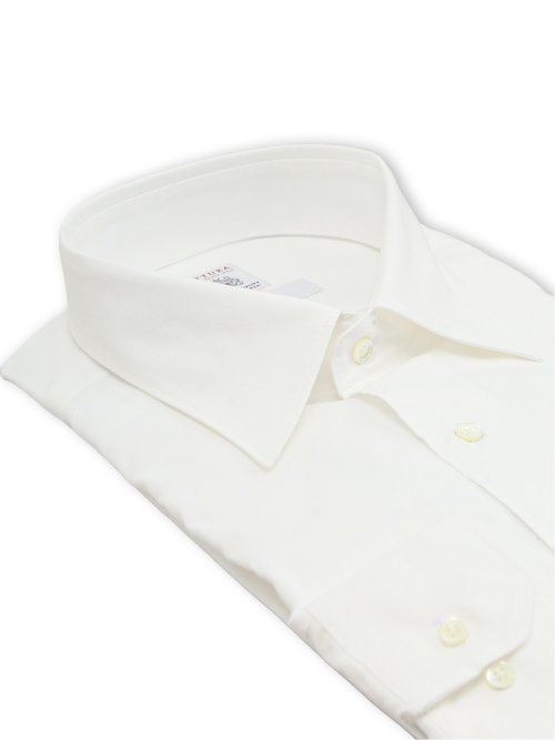 【大きいサイズ】ファットゥーラ/FATTURA 日本製 綿100% セミワイドカラー長袖シャツ