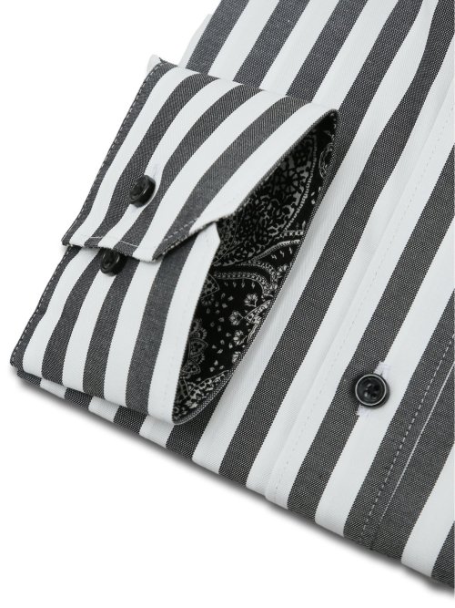 【大きいサイズ】ファットゥーラ/FATTURA 日本製 綿100% ボタンダウン長袖シャツ