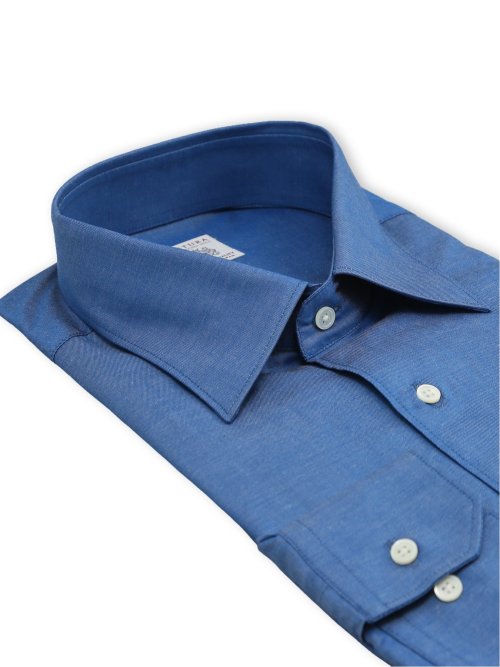 【大きいサイズ】ファットゥーラ/FATTURA 日本製 綿100% セミワイドカラー長袖シャツ