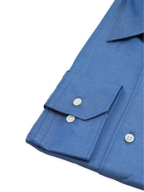 【大きいサイズ】ファットゥーラ/FATTURA 日本製 綿100% セミワイドカラー長袖シャツ