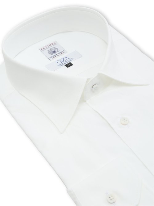 【大きいサイズ】ファットゥーラ/FATTURA 日本製 綿100% セミワイドカラー長袖シャツ
