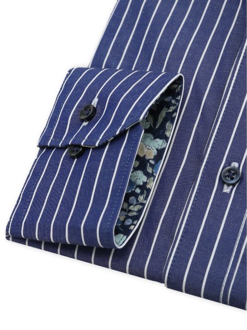 【大きいサイズ】ファットゥーラ/FATTURA 日本製 綿100% ボタンダウン長袖シャツ