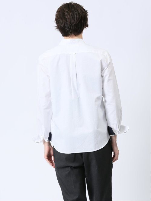 【WEB限定】綿オックス トリコテープ レギュラーカラー長袖シャツ