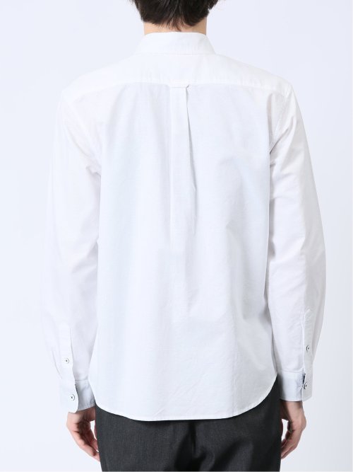 【WEB限定】綿オックス トリコテープ レギュラーカラー長袖シャツ