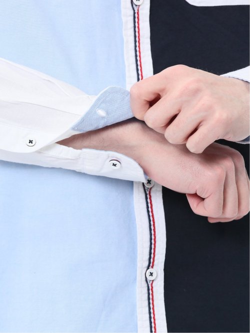 【WEB限定】綿オックス トリコテープ レギュラーカラー長袖シャツ