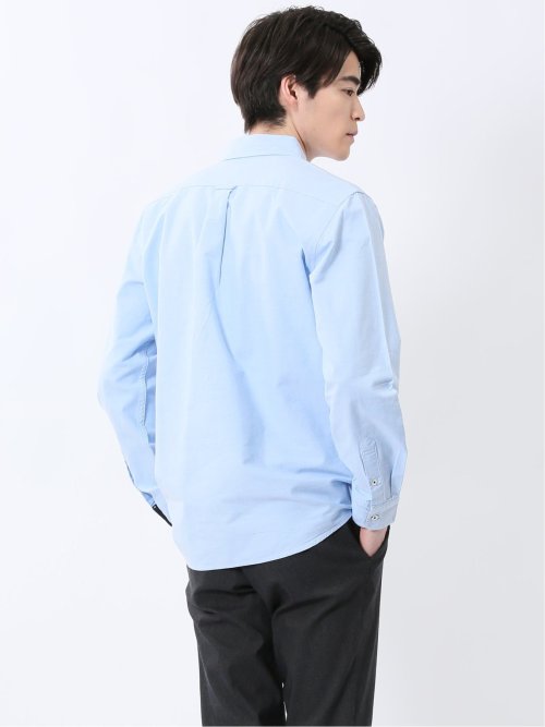 【WEB限定】綿オックス トリコテープ レギュラーカラー長袖シャツ