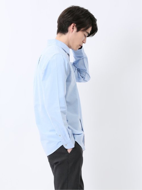 【WEB限定】綿オックス トリコテープ レギュラーカラー長袖シャツ