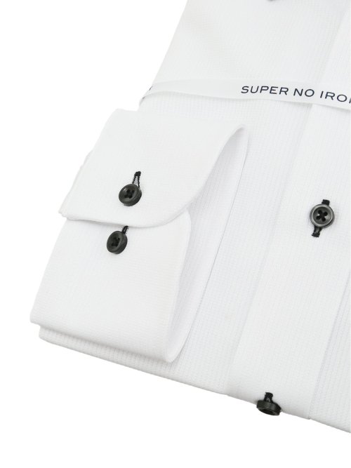 ノーアイロンストレッチ スタンダードフィット ボタンダウン長袖ニットシャツ