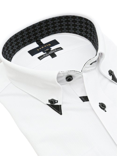 ノーアイロンストレッチ スタンダードフィット ボタンダウン長袖ニットシャツ