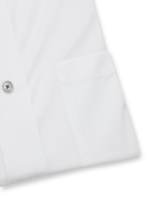 ノーアイロンストレッチ スタンダードフィット ワイドカラー長袖ニットシャツ