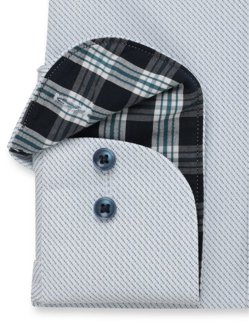 ノーアイロンストレッチ スタンダードフィット ワイドカラー長袖ニットシャツ