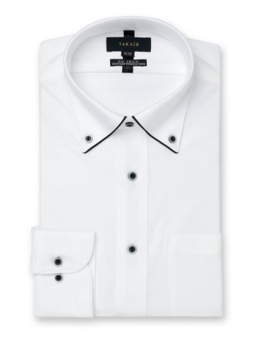 ノーアイロンストレッチ スタンダードフィット ボタンダウン長袖ニットシャツ