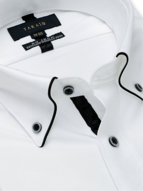 ノーアイロンストレッチ スタンダードフィット ボタンダウン長袖ニットシャツ